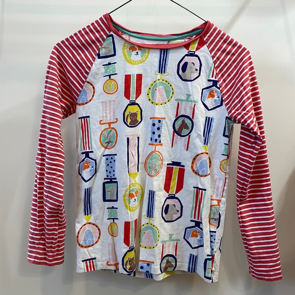 Mini Boden - girls baseball tee - size 12